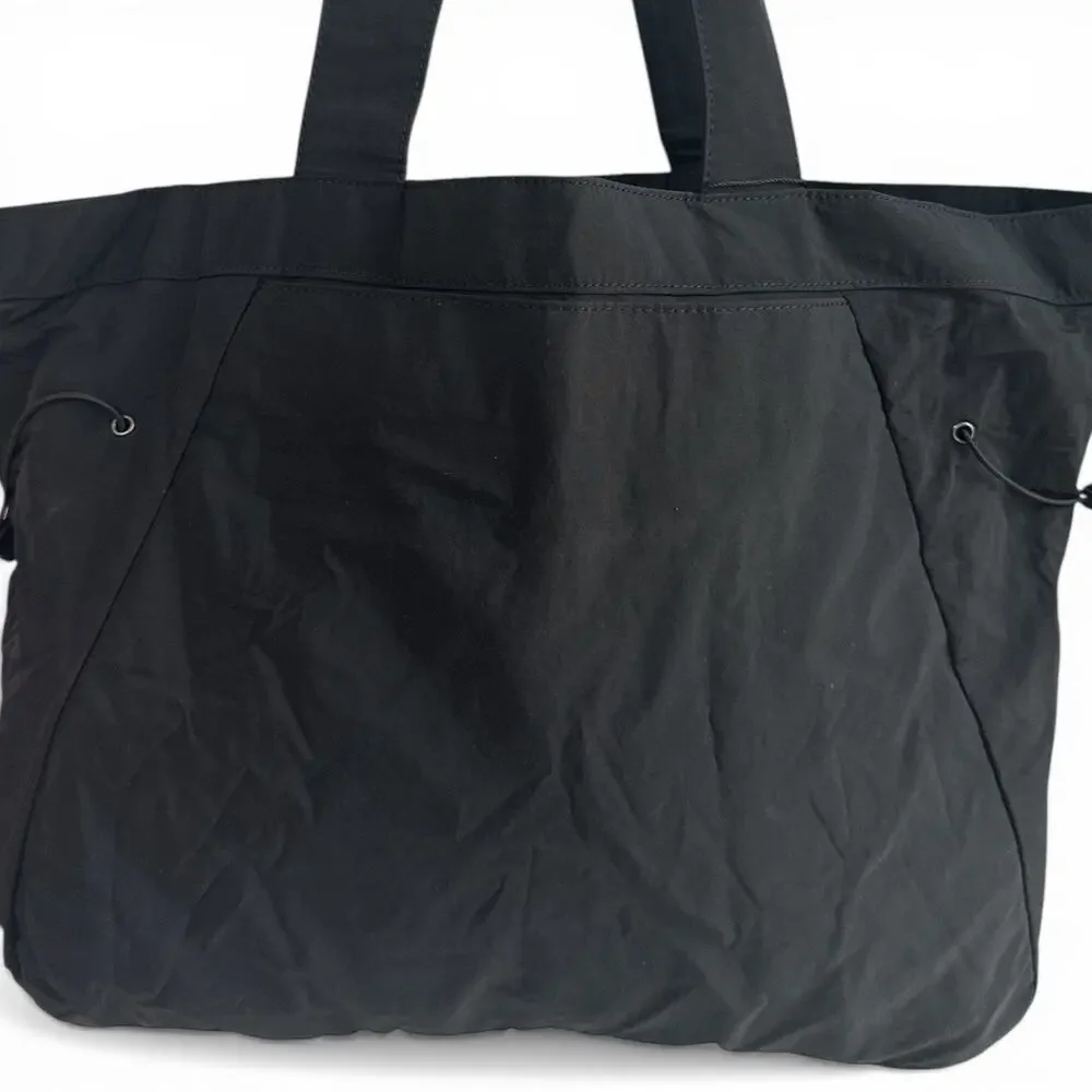 ODODOS 18L Side Cinch Tote Bag Black Lightweight Gym Travel Beach Shopper NWT